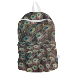 Bird Peacock Tail Feathers Foldable Lightweight Backpack by Pakrebo