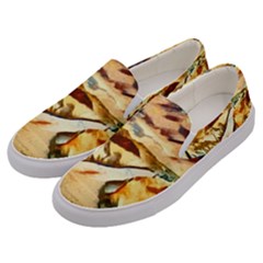 Painting Expressive Colors Texture Men s Canvas Slip Ons by Pakrebo