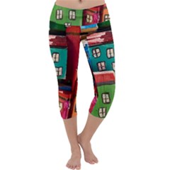 Houses Handmade Cultural Capri Yoga Leggings