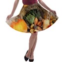 Pumpkin Vegetables Autumn A-line Skater Skirt View1