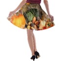 Pumpkin Vegetables Autumn A-line Skater Skirt View2