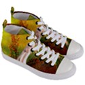Beautiful Fairy With Wonderful Flowers Women s Mid-Top Canvas Sneakers View3