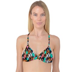 Abstract Triangle Tree Reversible Tri Bikini Top