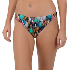 Abstract Triangle Tree Band Bikini Bottom