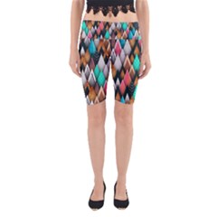 Abstract Triangle Tree Yoga Cropped Leggings