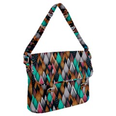 Abstract Triangle Tree Buckle Messenger Bag