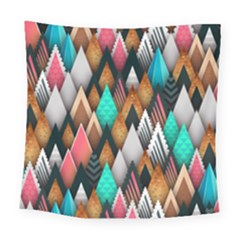 Abstract Triangle Tree Square Tapestry (Large)