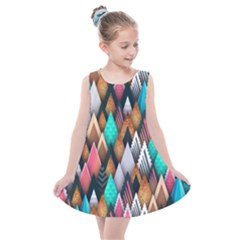 Abstract Triangle Tree Kids  Summer Dress