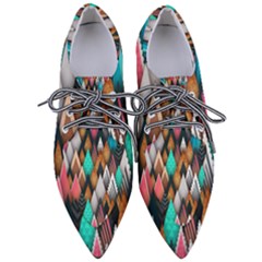 Abstract Triangle Tree Pointed Oxford Shoes
