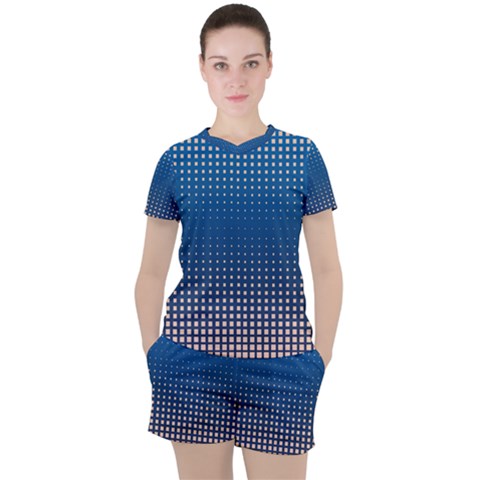 Geometric Wallpaper Women s Tee And Shorts Set by Mariart