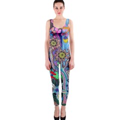 Abstract Forest  One Piece Catsuit by okhismakingart