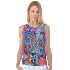 Abstract Forest  Women s Basketball Tank Top by okhismakingart