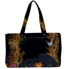 Cute Fairy With Awesome Wolf In The Night Canvas Work Bag by FantasyWorld7