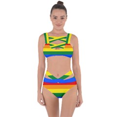 Lgbt Rainbow Pride Flag Bandaged Up Bikini Set  by lgbtnation