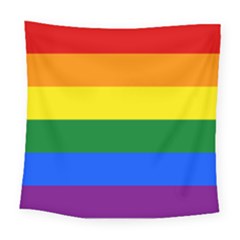 Lgbt Rainbow Pride Flag Square Tapestry (large)