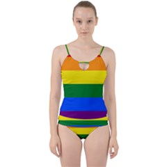 Lgbt Rainbow Pride Flag Cut Out Top Tankini Set by lgbtnation