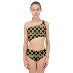 Arabic Pattern Gold And Black Spliced Up Two Piece Swimsuit by Nexatart
