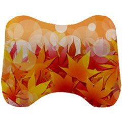 Autumn Background Maple Leaves Bokeh Head Support Cushion