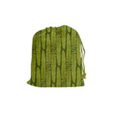 Fern Texture Nature Leaves Drawstring Pouch (medium)