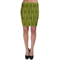 Fern Texture Nature Leaves Bodycon Skirt by Nexatart