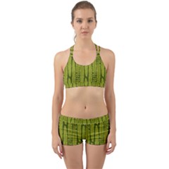 Fern Texture Nature Leaves Back Web Gym Set