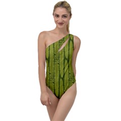 Fern Texture Nature Leaves To One Side Swimsuit