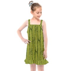 Fern Texture Nature Leaves Kids  Overall Dress