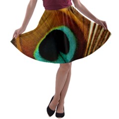 Feather Peacock Feather Peacock A-line Skater Skirt