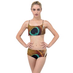 Feather Peacock Feather Peacock Layered Top Bikini Set