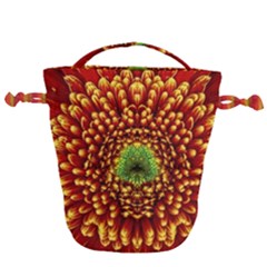 Flower Dahlia Red Petals Color Drawstring Bucket Bag by Nexatart