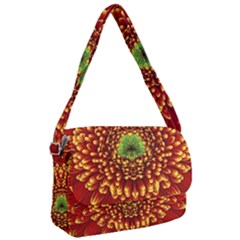 Flower Dahlia Red Petals Color Courier Bag