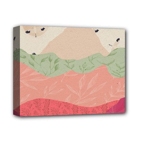 Blush Pink Landscape Deluxe Canvas 14  X 11  (stretched) by charliecreates