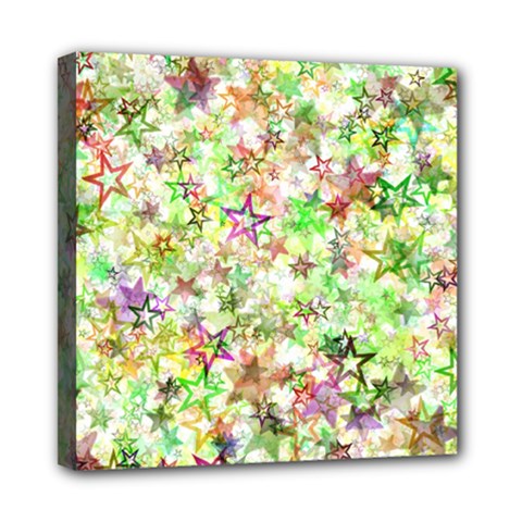 Background Christmas Star Advent Mini Canvas 8  X 8  (stretched) by Nexatart