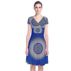 Vienna Central Cemetery Short Sleeve Front Wrap Dress by Nexatart