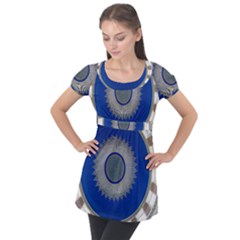 Vienna Central Cemetery Puff Sleeve Tunic Top by Nexatart