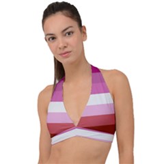 Lesbian Pride Flag Halter Plunge Bikini Top by lgbtnation