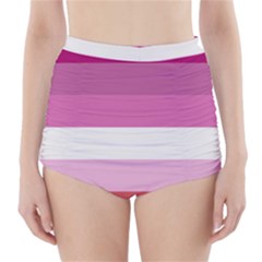 Lesbian Pride Flag High-waisted Bikini Bottoms