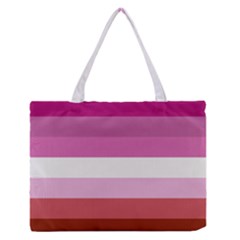 Lesbian Pride Flag Zipper Medium Tote Bag by lgbtnation