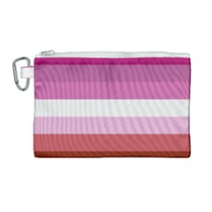 Lesbian Pride Flag Canvas Cosmetic Bag (large)