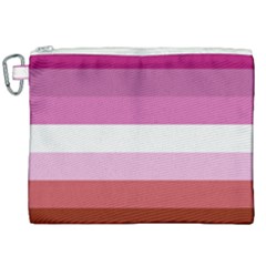 Lesbian Pride Flag Canvas Cosmetic Bag (xxl)