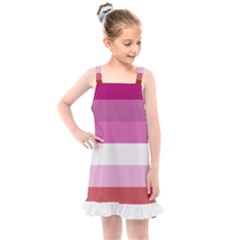 Lesbian Pride Flag Kids  Overall Dress by lgbtnation