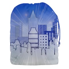 City Architecture Building Skyline Drawstring Pouch (xxxl) by Pakrebo