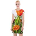 Tulip Gerbera Composites Broom Cap Sleeve Bodycon Dress View1