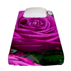 Rose Pink Purple Flower Bouquet Fitted Sheet (single Size) by Pakrebo