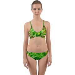 Ranunculus Blossom Bloom Nature Wrap Around Bikini Set by Pakrebo