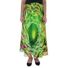 Ranunculus Blossom Bloom Nature Flared Maxi Skirt by Pakrebo