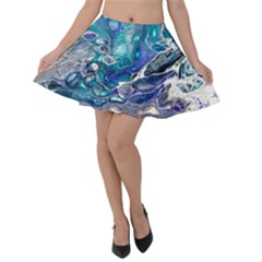 Paint Acrylic Paint Art Colorful Velvet Skater Skirt