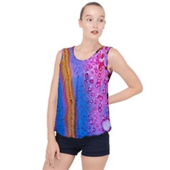 Art Abstract Background Color Bubble Hem Chiffon Tank Top