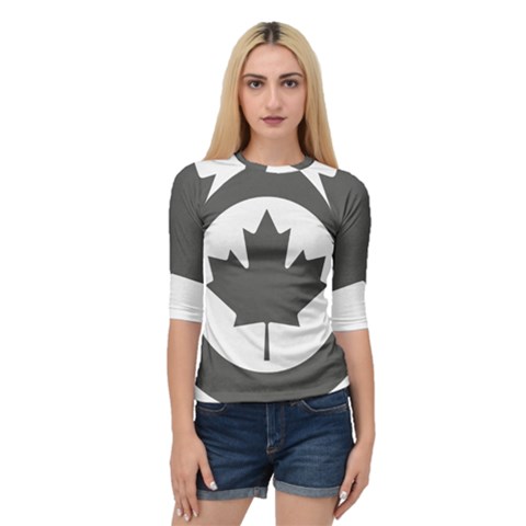 Roundel Of Canadian Air Force - Low Visibility Quarter Sleeve Raglan Tee by abbeyz71