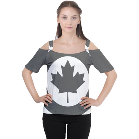 Roundel Of Canadian Air Force - Low Visibility Cutout Shoulder Tee by abbeyz71